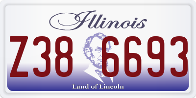 IL license plate Z386693