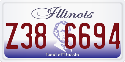 IL license plate Z386694