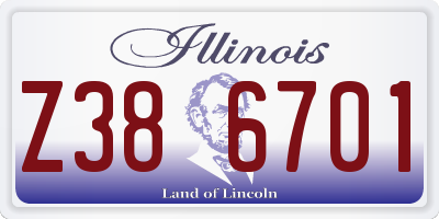IL license plate Z386701