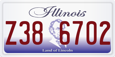 IL license plate Z386702