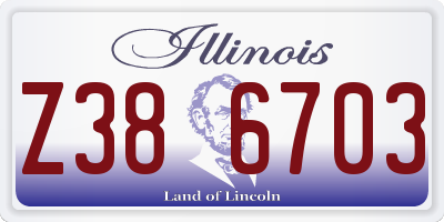 IL license plate Z386703