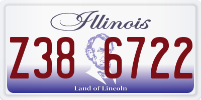 IL license plate Z386722