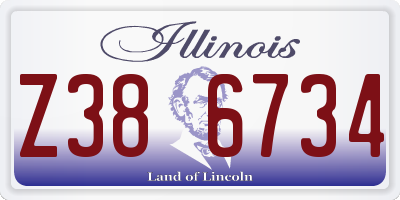 IL license plate Z386734