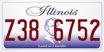 IL license plate Z386752