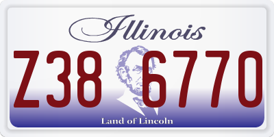 IL license plate Z386770