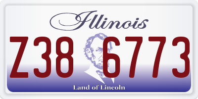 IL license plate Z386773
