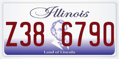 IL license plate Z386790
