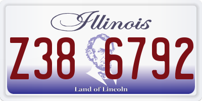 IL license plate Z386792