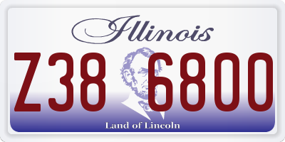 IL license plate Z386800