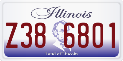 IL license plate Z386801