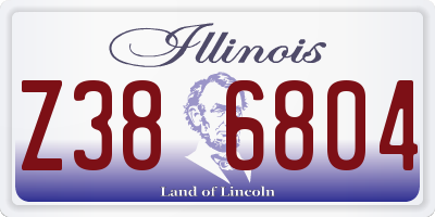 IL license plate Z386804