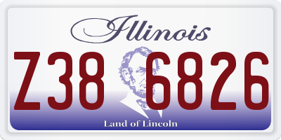 IL license plate Z386826