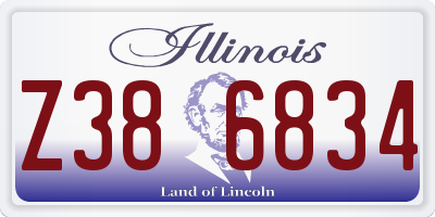 IL license plate Z386834