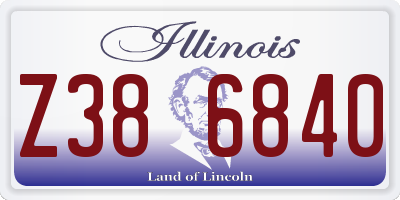 IL license plate Z386840