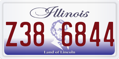 IL license plate Z386844