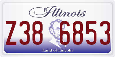 IL license plate Z386853