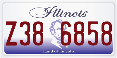 IL license plate Z386858