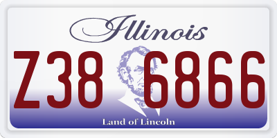 IL license plate Z386866