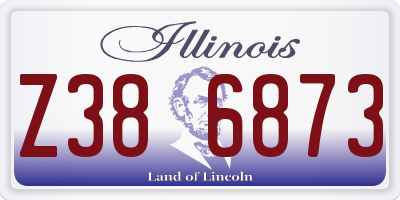 IL license plate Z386873
