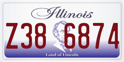 IL license plate Z386874