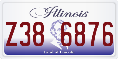 IL license plate Z386876