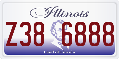 IL license plate Z386888