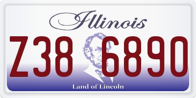 IL license plate Z386890