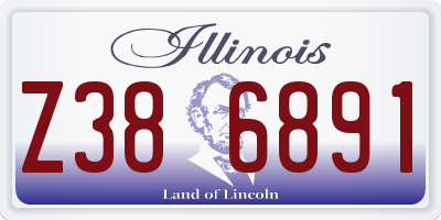 IL license plate Z386891