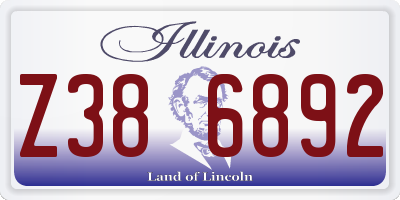 IL license plate Z386892