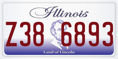 IL license plate Z386893