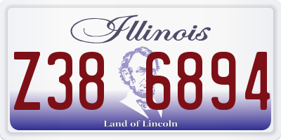IL license plate Z386894