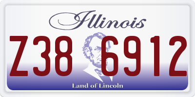 IL license plate Z386912