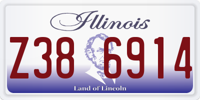 IL license plate Z386914