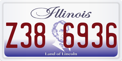 IL license plate Z386936