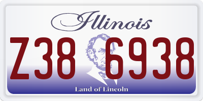 IL license plate Z386938