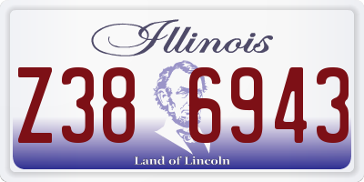 IL license plate Z386943