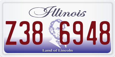 IL license plate Z386948