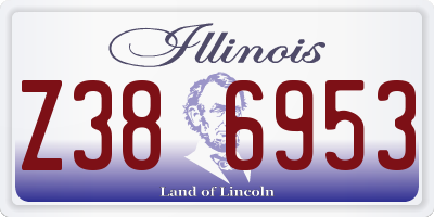 IL license plate Z386953