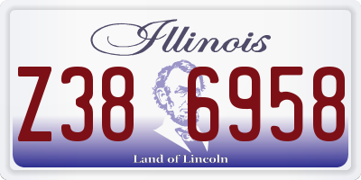 IL license plate Z386958