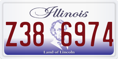 IL license plate Z386974