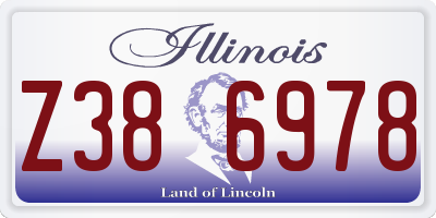 IL license plate Z386978