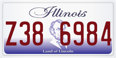 IL license plate Z386984