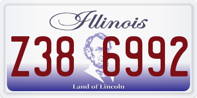 IL license plate Z386992