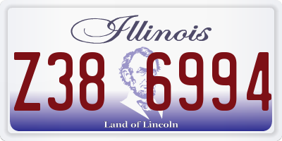 IL license plate Z386994