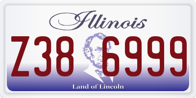 IL license plate Z386999