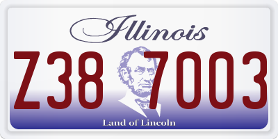 IL license plate Z387003