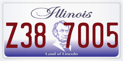 IL license plate Z387005