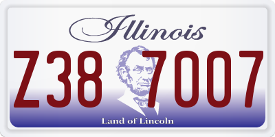 IL license plate Z387007