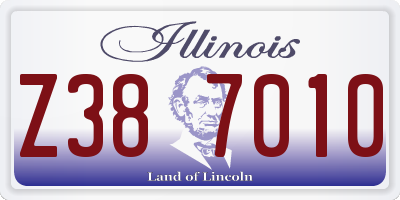 IL license plate Z387010