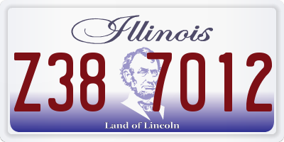 IL license plate Z387012